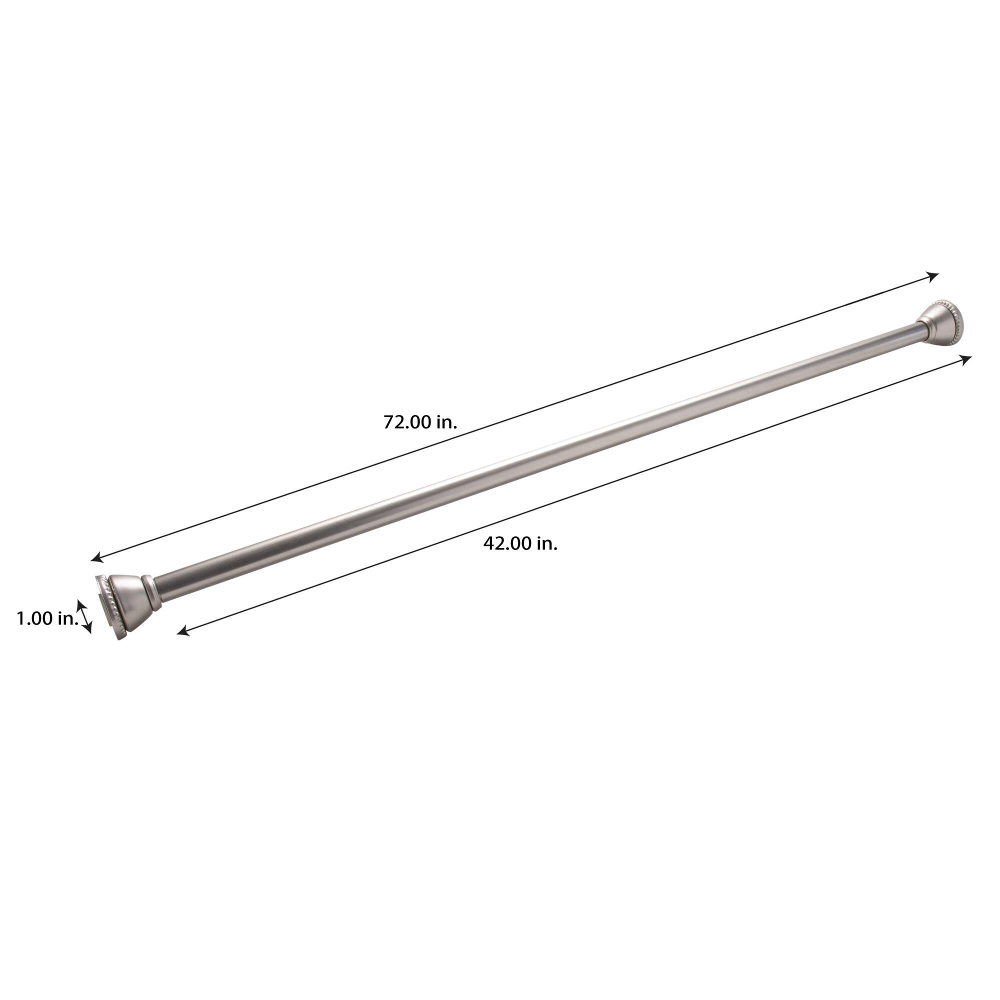 Bath Bliss Satin Nickel Tension Shower Rod